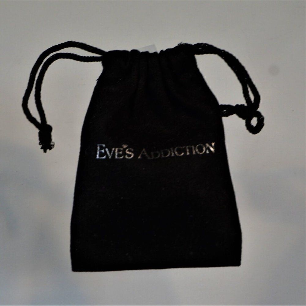 Eves Addiction Vintage Dust Bag Jewelry Storage Black Velour Drawstring